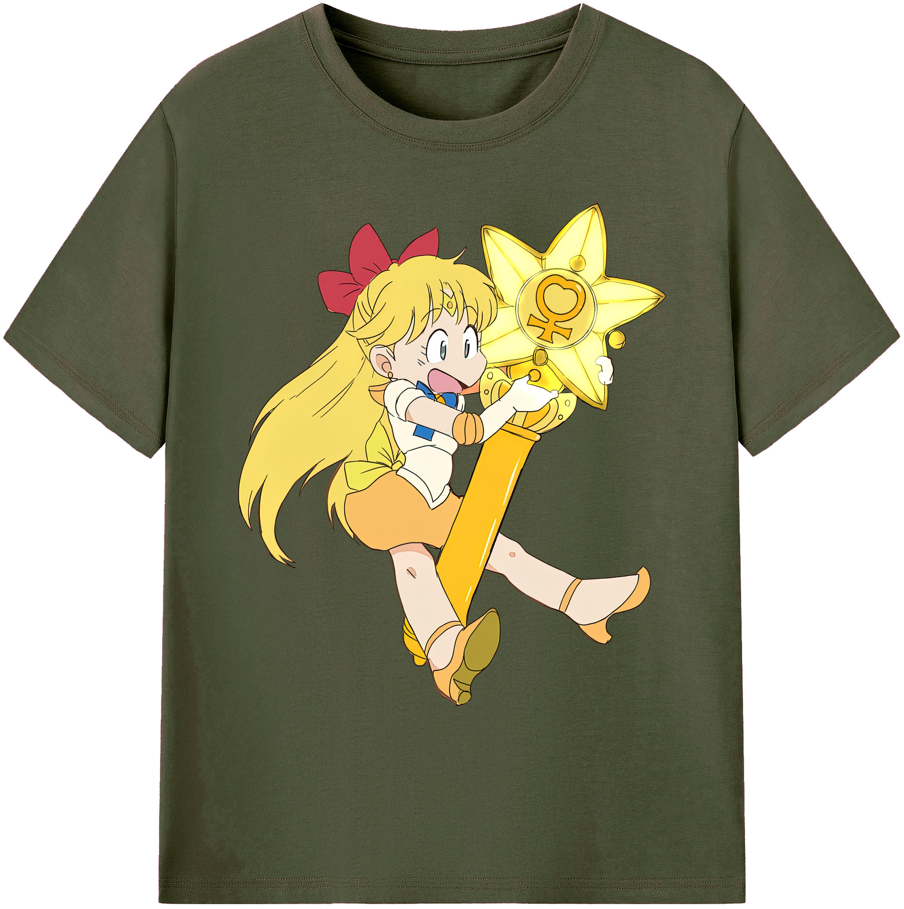 （画像用） 美少女戦士セーラームーン 愛野 美奈子 あいの みなこ Sailor Moon Aino Minako 綿100％ メンズ半袖Tシャツ｜肌触りやわらか＆通気性